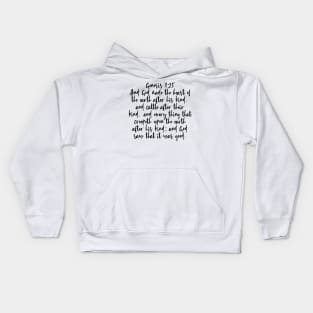 Genesis 1:25 Bible Verse Kids Hoodie